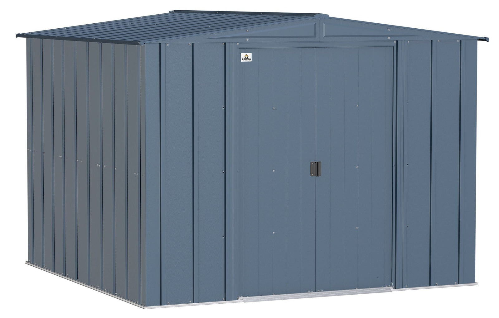 Classic Galvanized Steel Storage Shed, Blue Grey, 8-ft x 8-ft V7O4 - product image 3