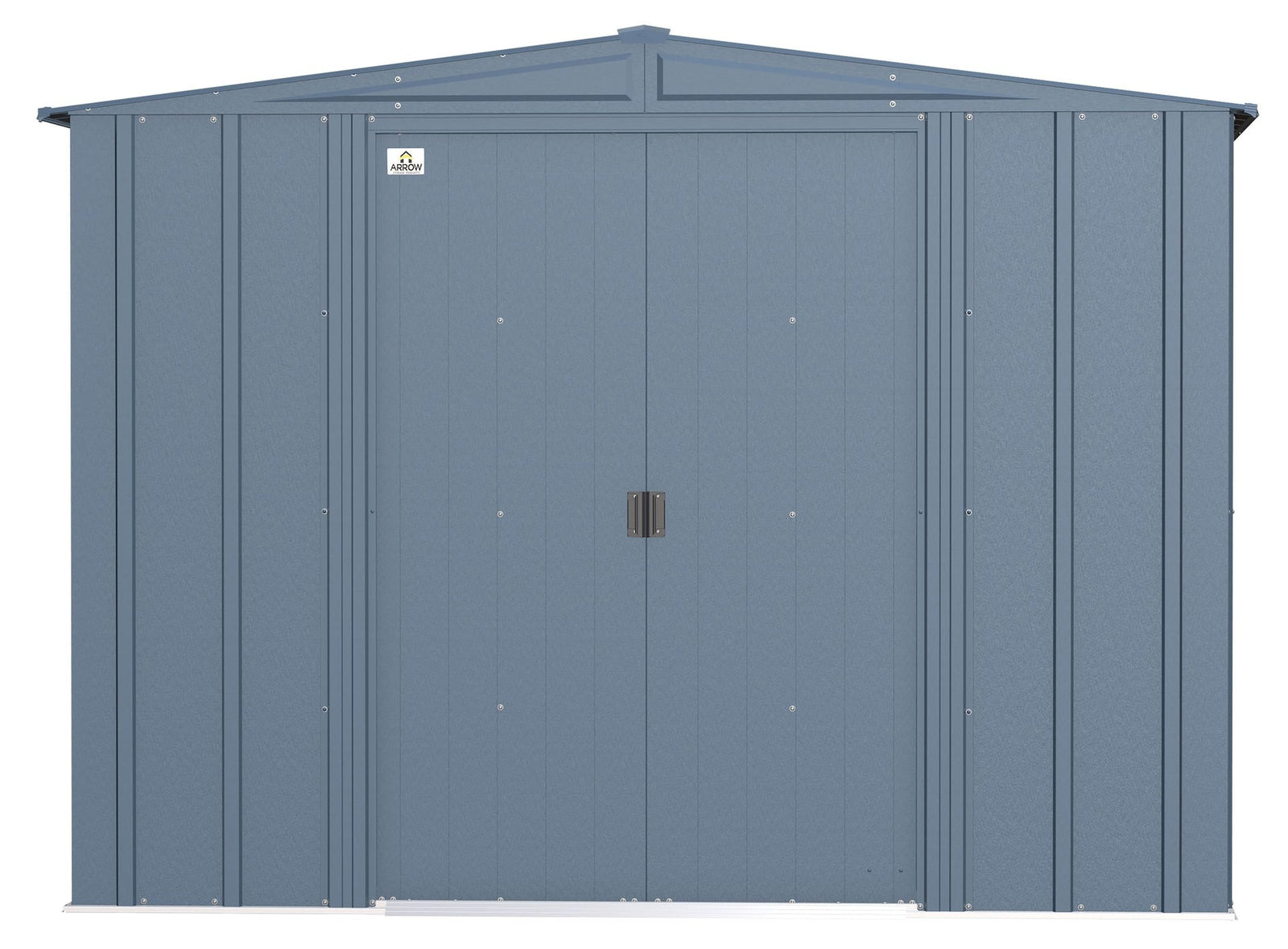 Classic Galvanized Steel Storage Shed, Blue Grey, 8-ft x 8-ft V7O4 - product image 4