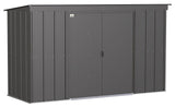 Classic Galvanized Steel Storage Shed, Charcoal, 10-ft x 4-ft Q4R4 - product image 2