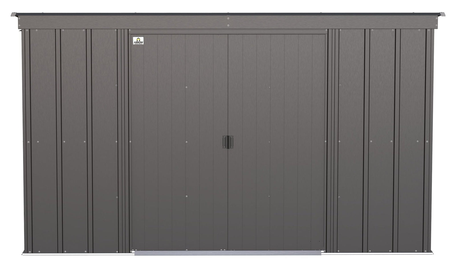 Classic Galvanized Steel Storage Shed, Charcoal, 10-ft x 4-ft Q4R4 - product image 3