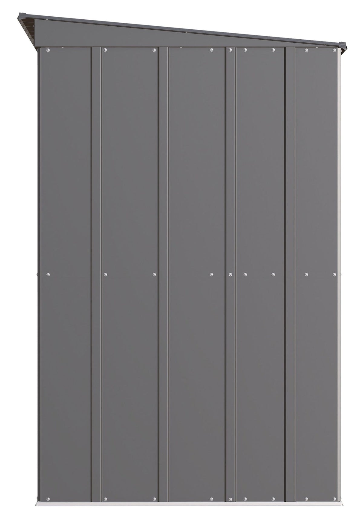 Classic Galvanized Steel Storage Shed, Charcoal, 10-ft x 4-ft T0V6 - product image 4