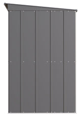 Classic Galvanized Steel Storage Shed, Charcoal, 10-ft x 4-ft Q4R4 - product image 4