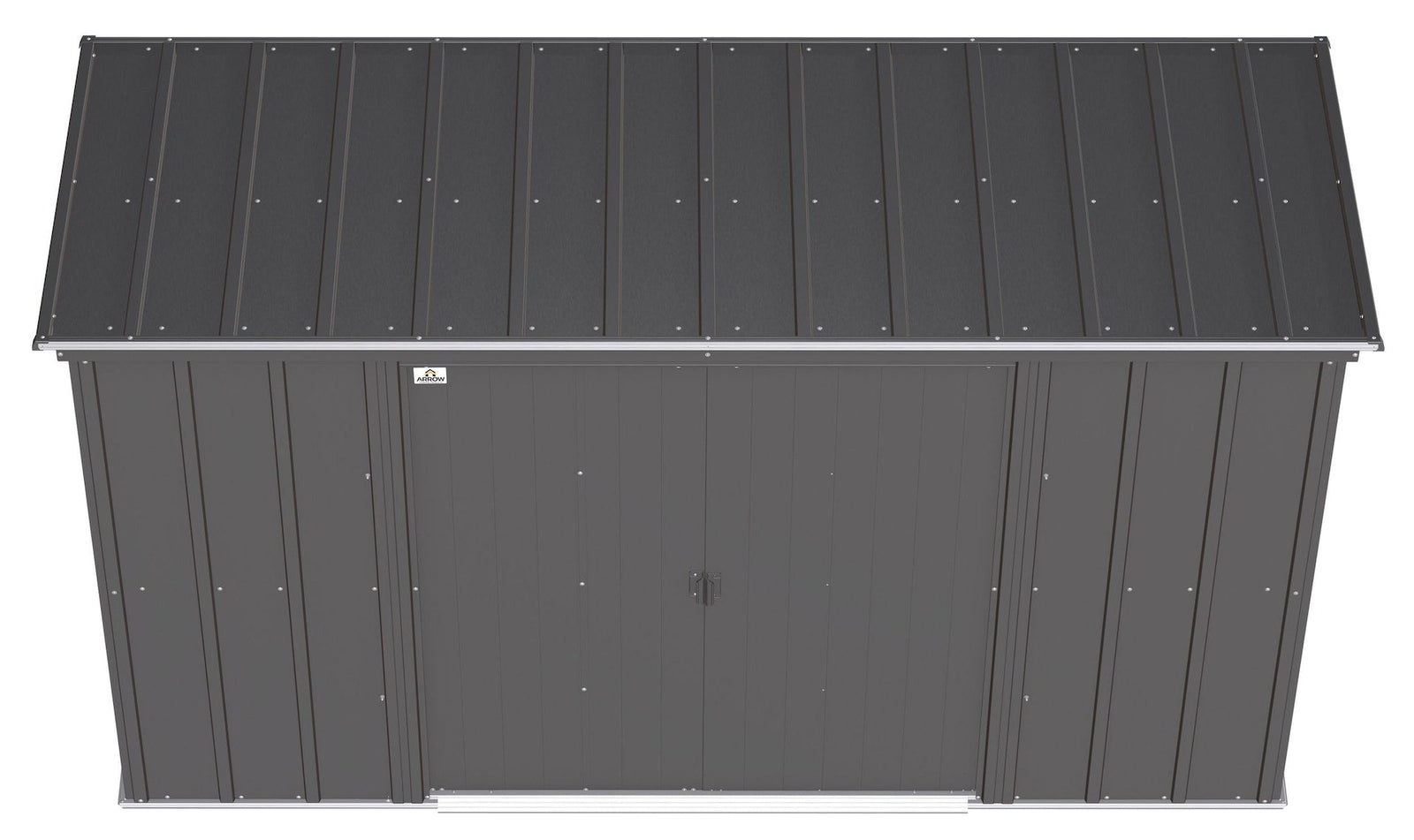 Classic Galvanized Steel Storage Shed, Charcoal, 10-ft x 4-ft Q4R4 - product image 5