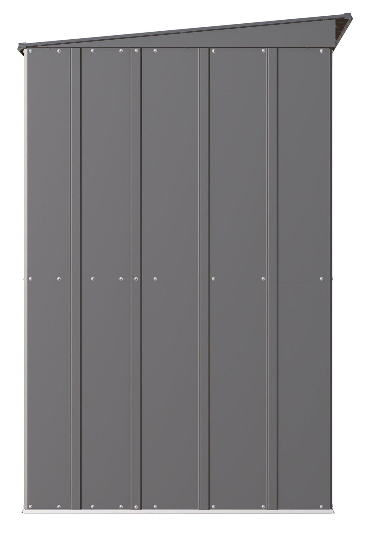 Classic Galvanized Steel Storage Shed, Charcoal, 10-ft x 4-ft T0V6 - product image 6