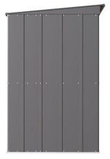 Classic Galvanized Steel Storage Shed, Charcoal, 10-ft x 4-ft Q4R4 - product image 6
