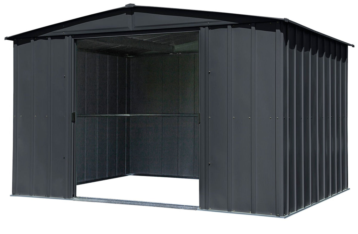 Classic Galvanized Steel Storage Shed, Charcoal, 10-ft x 8-ft N9E8 - product image 7