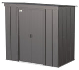 Classic Galvanized Steel Storage Shed, Charcoal, 6-ft x 4-ft U8I4 - product image 1