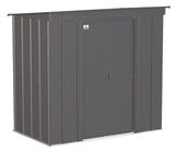 Classic Galvanized Steel Storage Shed, Charcoal, 6-ft x 4-ft U8I4 - product image 2
