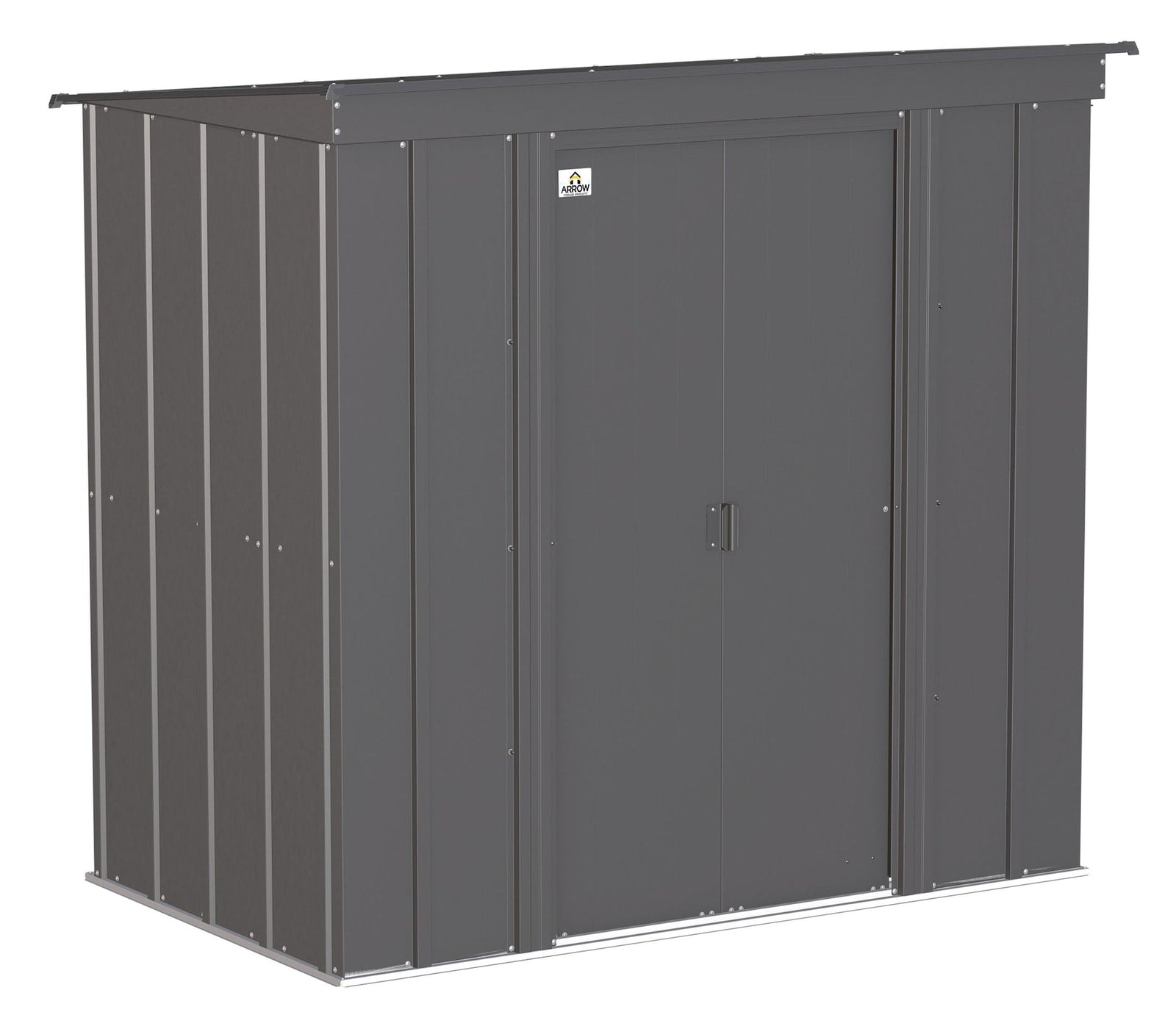 Classic Galvanized Steel Storage Shed, Charcoal, 6-ft x 4-ft U8I4 - product image 2