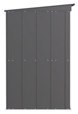 Classic Galvanized Steel Storage Shed, Charcoal, 6-ft x 4-ft U8I4 - product image 4