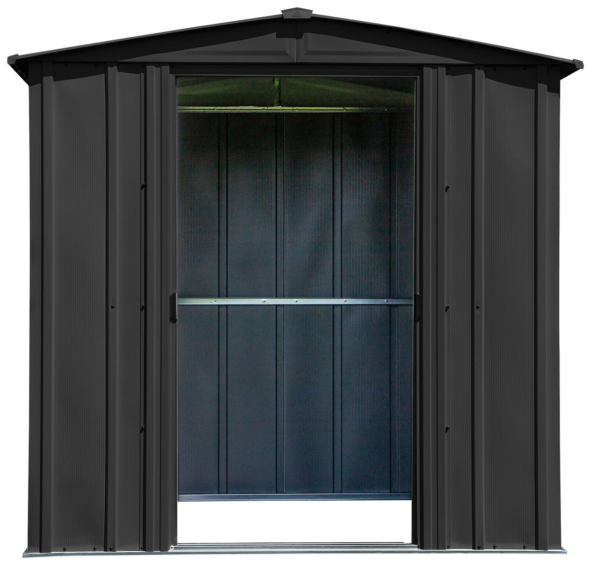 Classic Galvanized Steel Storage Shed, Charcoal, 6-ft x 5-ft M5O0 - product image 4