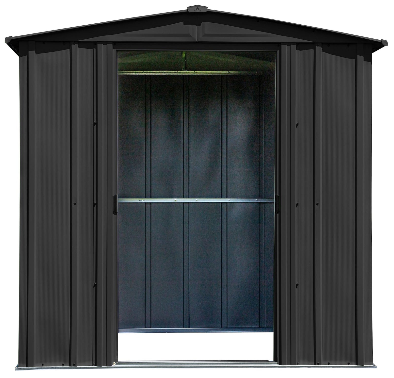 Classic Galvanized Steel Storage Shed, Charcoal, 6-ft x 5-ft S3R0 - product image 4