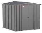 Classic Galvanized Steel Storage Shed, Charcoal, 6-ft x 7-ft P7Z1 - product image 2