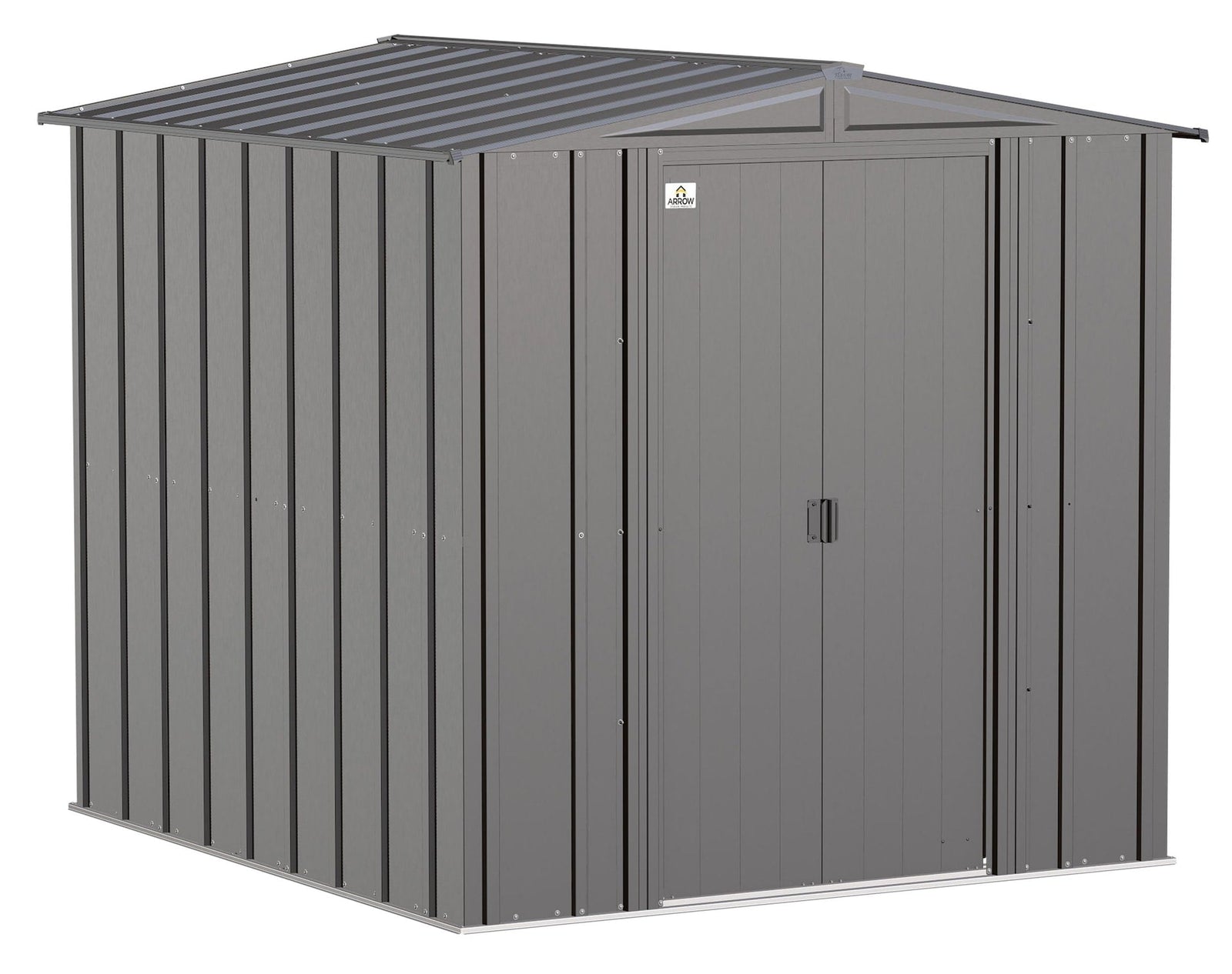 Classic Galvanized Steel Storage Shed, Charcoal, 6-ft x 7-ft P7Z1 - product image 2