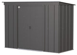 Classic Galvanized Steel Storage Shed, Charcoal, 8-ft x 4-ft U9A6 - product image 1