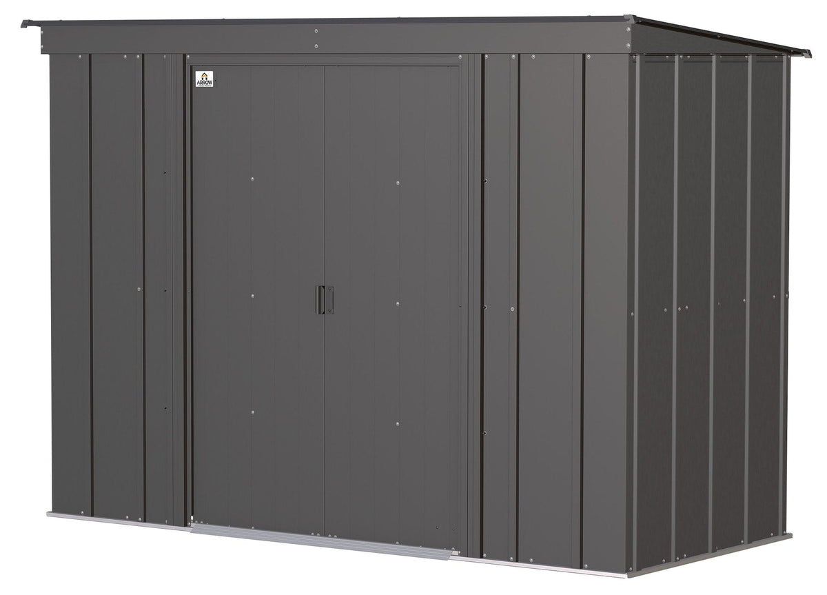 Classic Galvanized Steel Storage Shed, Charcoal, 8-ft x 4-ft U9A6 - product image 1