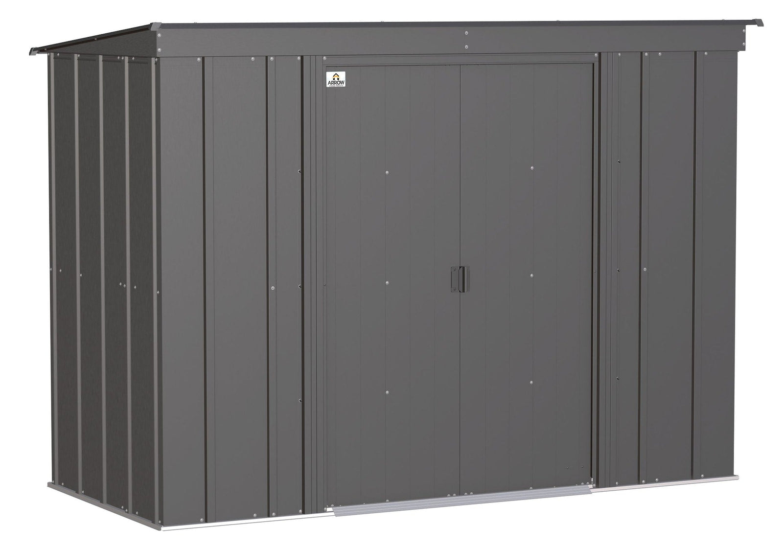 Classic Galvanized Steel Storage Shed, Charcoal, 8-ft x 4-ft U9A6 - product image 2