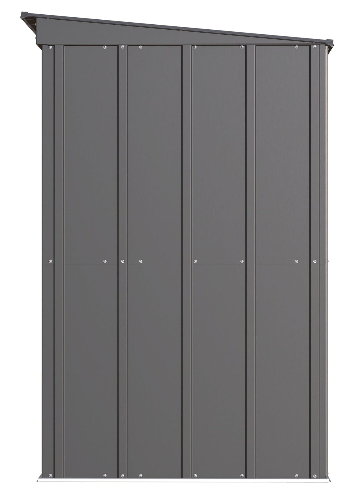 Classic Galvanized Steel Storage Shed, Charcoal, 8-ft x 4-ft U9A6 - product image 4