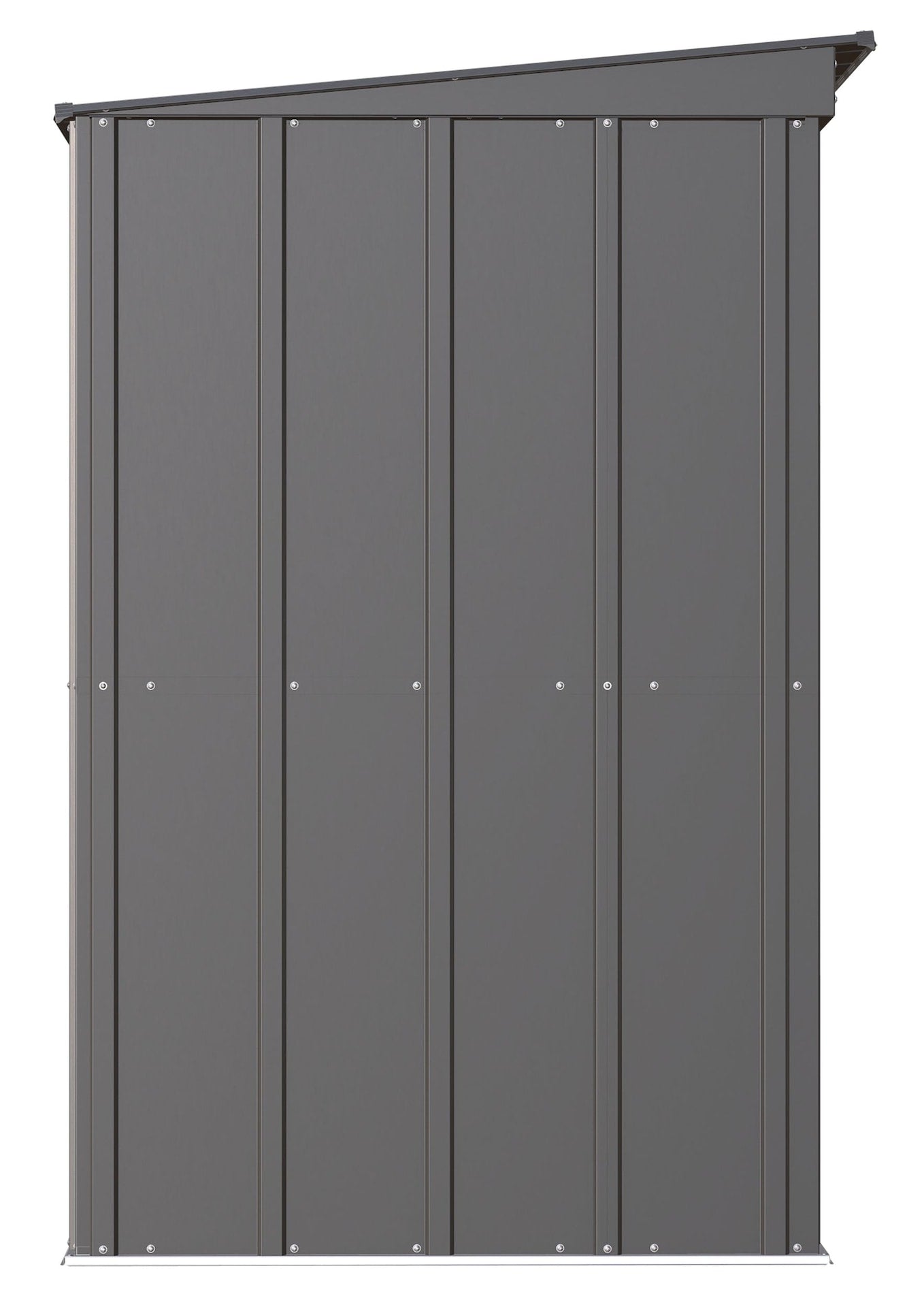 Classic Galvanized Steel Storage Shed, Charcoal, 8-ft x 4-ft U9A6 - product image 5