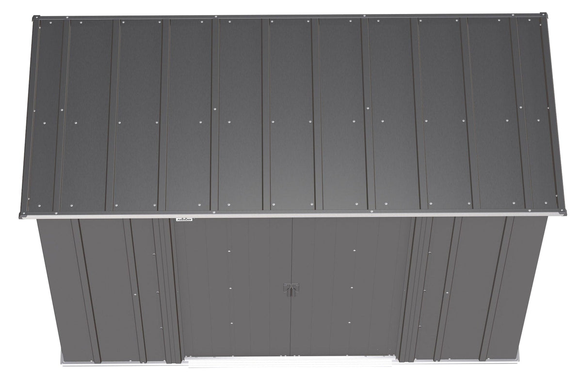 Classic Galvanized Steel Storage Shed, Charcoal, 8-ft x 4-ft U9A6 - product image 6