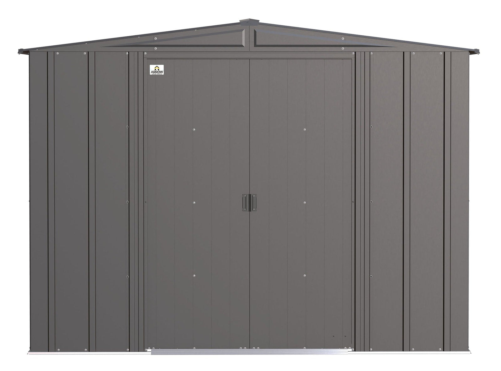 Classic Galvanized Steel Storage Shed, Charcoal, 8-ft x 8-ft R9H1 - product image 3