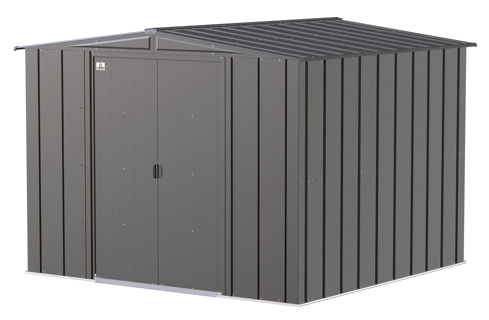 Classic Galvanized Steel Storage Shed, Charcoal, 8-ft x 8-ft R9H1 - product image 4