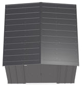 Classic Galvanized Steel Storage Shed, Charcoal, 8-ft x 8-ft M4C3 - product image 5