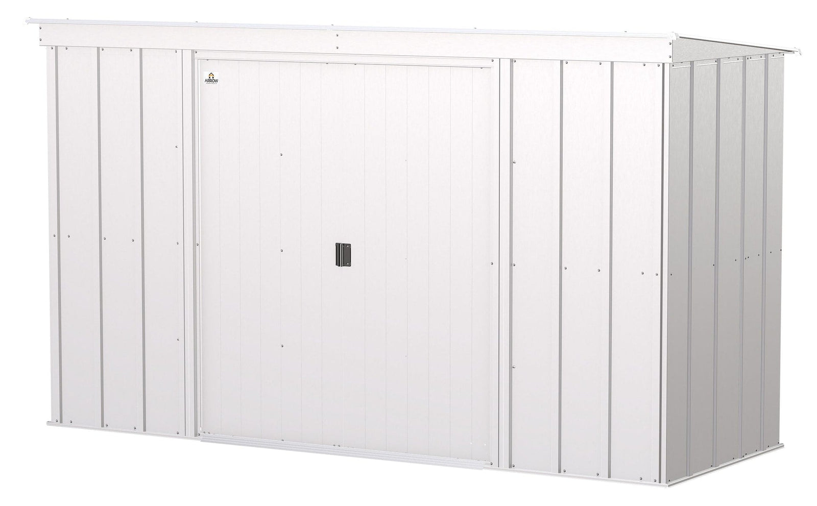 Classic Galvanized Steel Storage Shed, Flute Grey, 10-ft x 4-ft W5A7 - product image 1