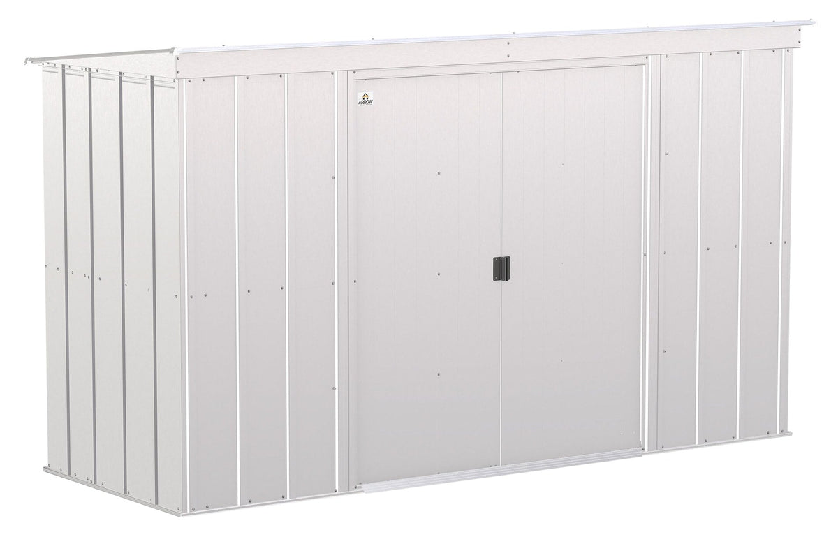 Classic Galvanized Steel Storage Shed, Flute Grey, 10-ft x 4-ft X7J3 - product image 2