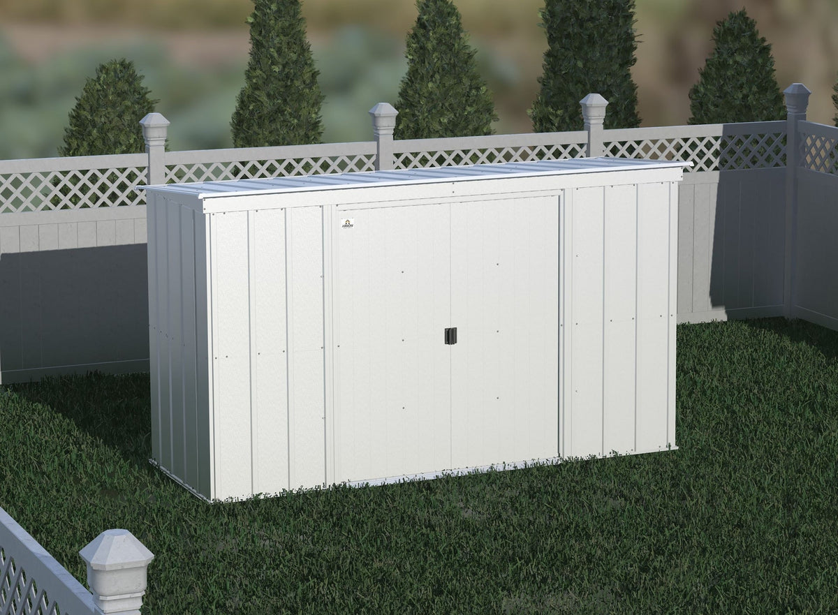 Classic Galvanized Steel Storage Shed, Flute Grey, 10-ft x 4-ft W5A7 - product image 8