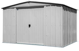 Classic Galvanized Steel Storage Shed, Flute Grey, 10-ft x 8-ft Q4J8 - product image 1