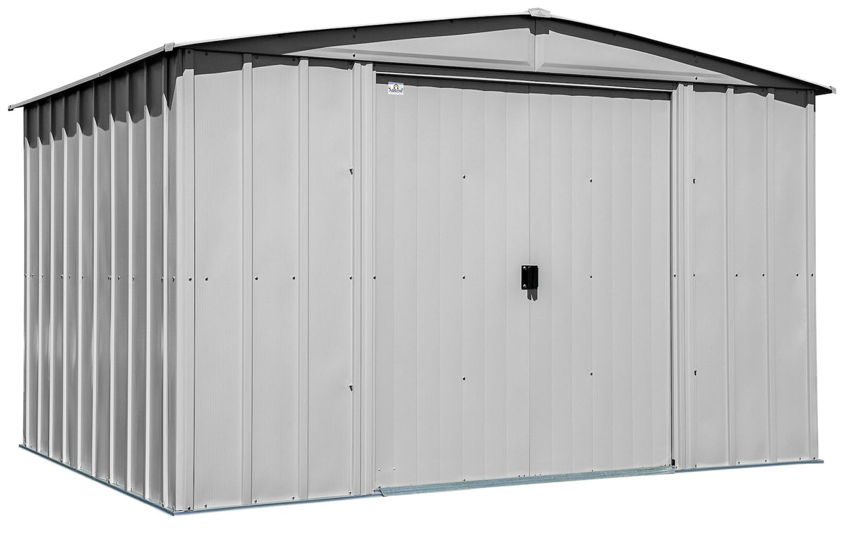 Classic Galvanized Steel Storage Shed, Flute Grey, 10-ft x 8-ft Q4J8 - product image 2