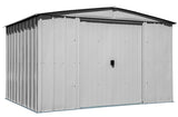 Classic Galvanized Steel Storage Shed, Flute Grey, 10-ft x 8-ft Q4J8 - product image 3
