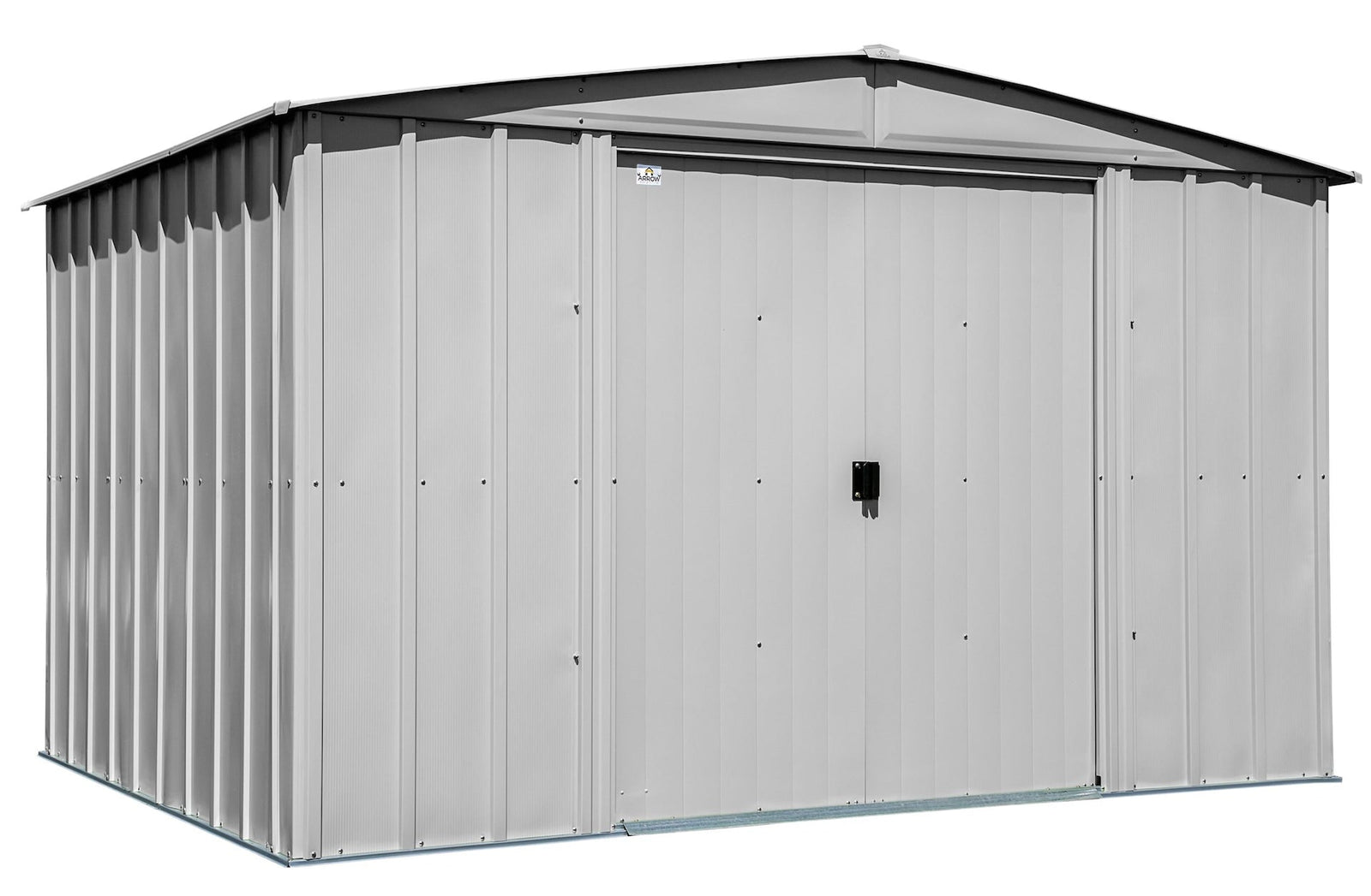 Classic Galvanized Steel Storage Shed, Flute Grey, 10-ft x 8-ft Q4J8 - product image 3