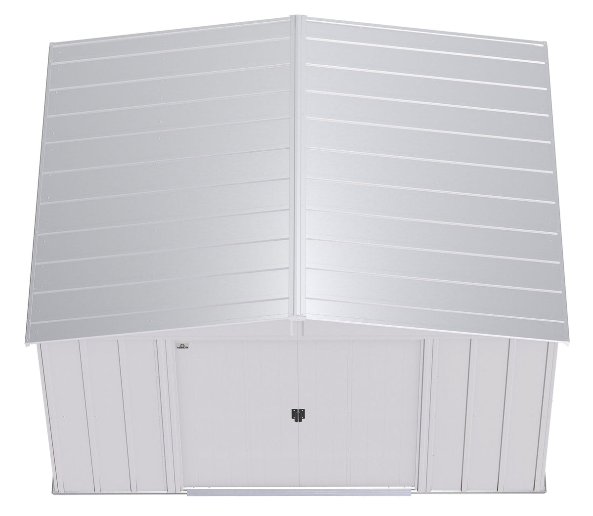 Classic Galvanized Steel Storage Shed, Flute Grey, 10-ft x 8-ft Q4J8 - product image 7