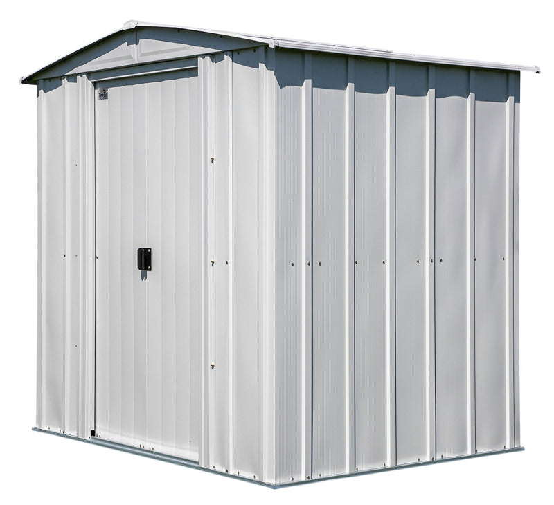 Classic Galvanized Steel Storage Shed, Flute Grey, 6-ft x 5-ft V0I4