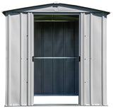 Classic Galvanized Steel Storage Shed, Flute Grey, 6-ft x 5-ft V0I4 - product image 4