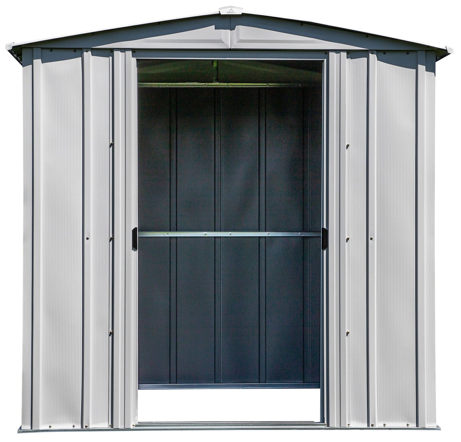 Classic Galvanized Steel Storage Shed, Flute Grey, 6-ft x 5-ft V0I4 - product image 4