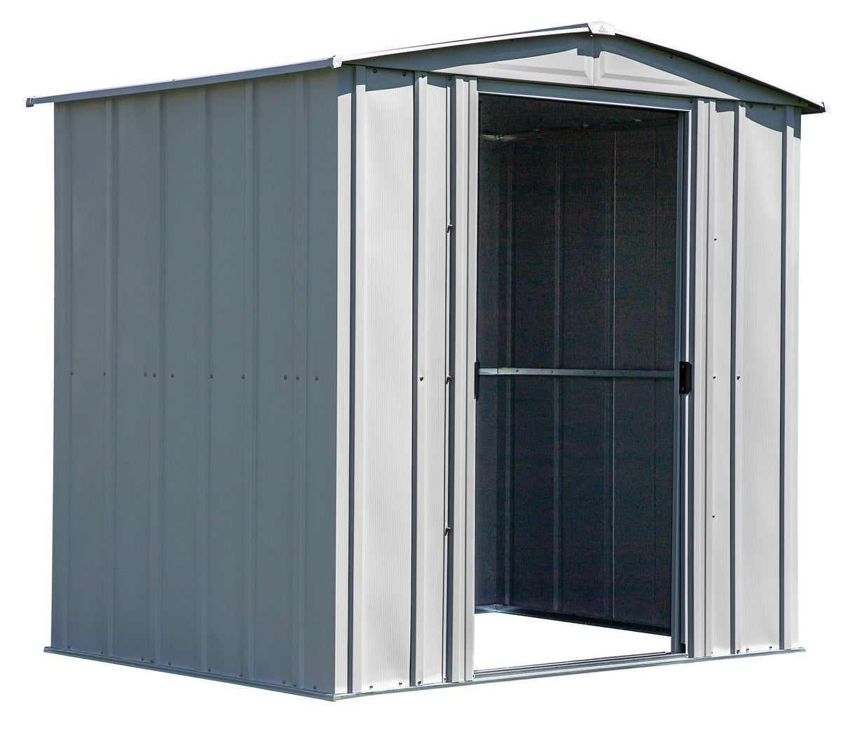 Classic Galvanized Steel Storage Shed, Flute Grey, 6-ft x 5-ft V0I4 - product image 8