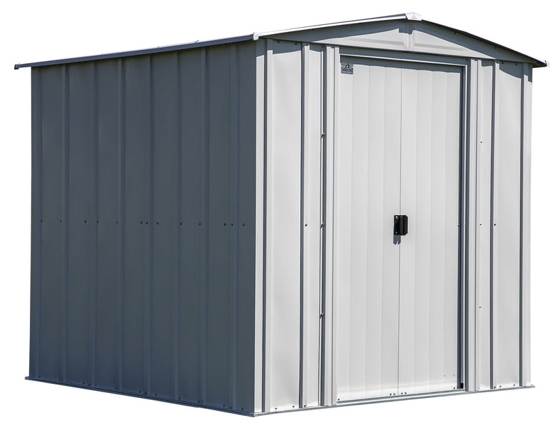 Classic Galvanized Steel Storage Shed, Flute Grey, 6-ft x 7-ft G1C2