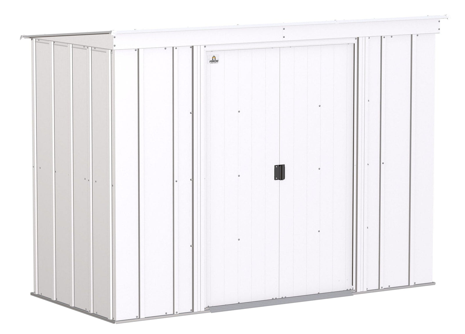 Classic Galvanized Steel Storage Shed, Flute Grey, 8-ft x 4-ft A3I1 - product image 1