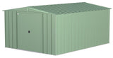 Classic Galvanized Steel Storage Shed, Sage Green, 10-ft x 14-ft M9K7 - product image 1