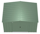 Classic Galvanized Steel Storage Shed, Sage Green, 10-ft x 8-ft Y8S6 - product image 7