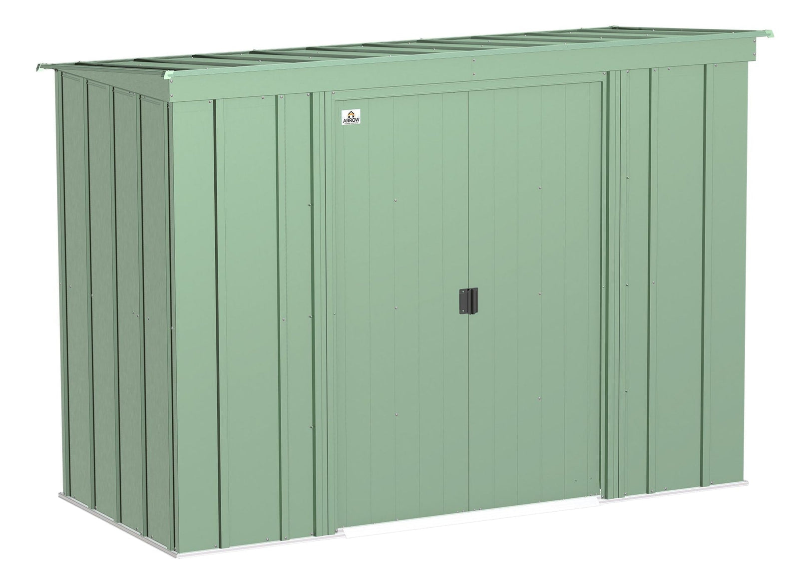 Classic Galvanized Steel Storage Shed, Sage Green, 8-ft x 4-ft T1K9 - product image 1