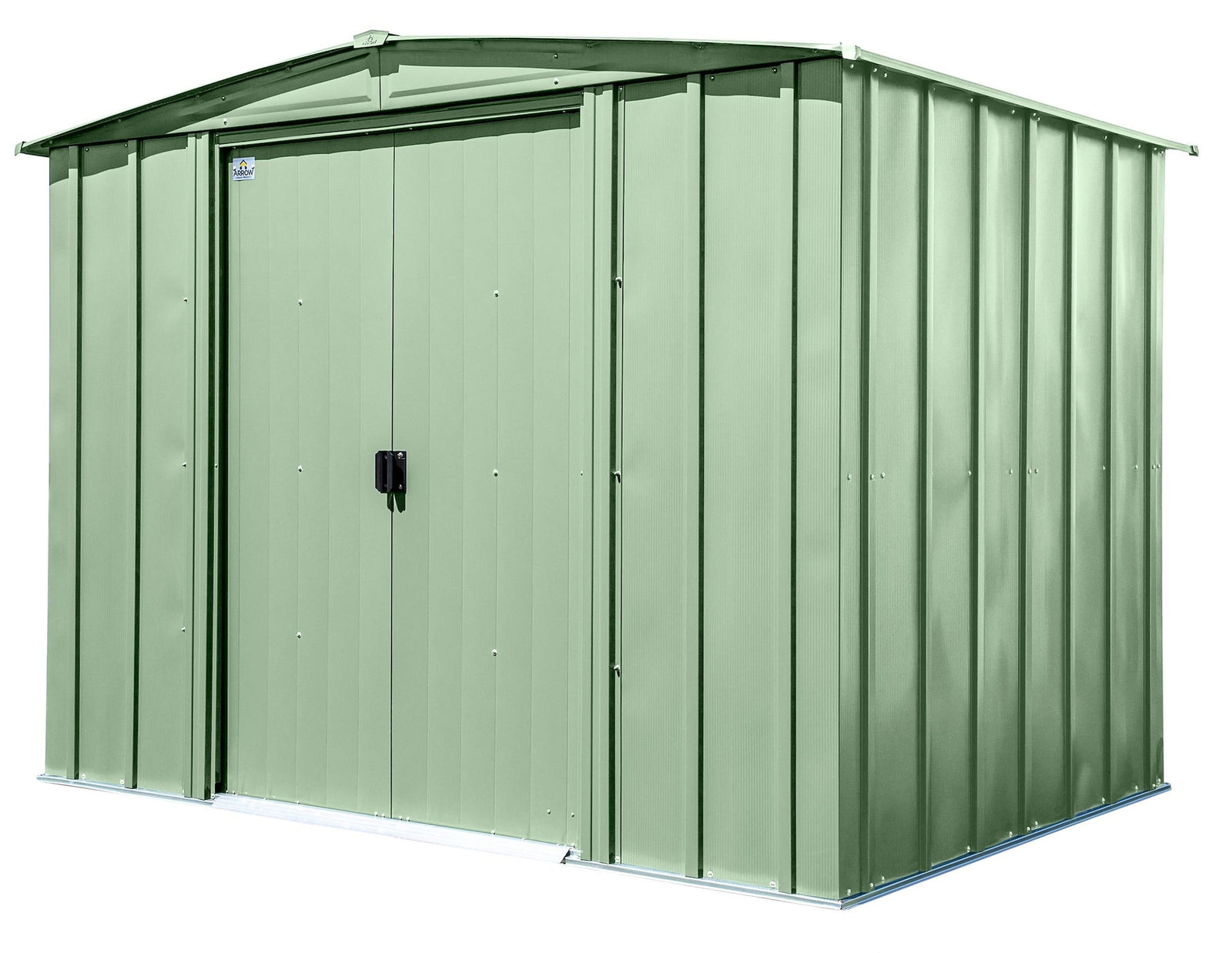 Classic Galvanized Steel Storage Shed, Sage Green, 8-ft x 6-ft B3B3 - product image 2