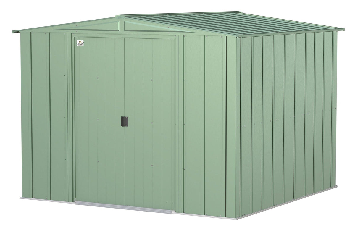 Classic Galvanized Steel Storage Shed, Sage Green, 8-ft x 8-ft Z3R3 - product image 1