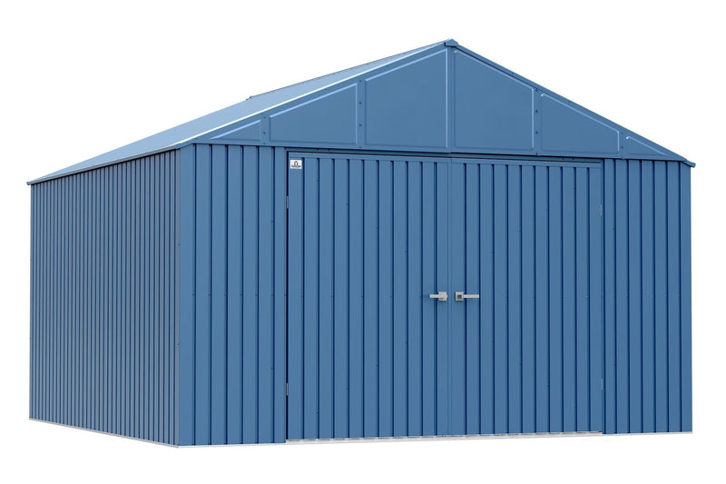 Elite 14x12-ft Anthracite Corrosion-Resistant Steel Shed U3F6