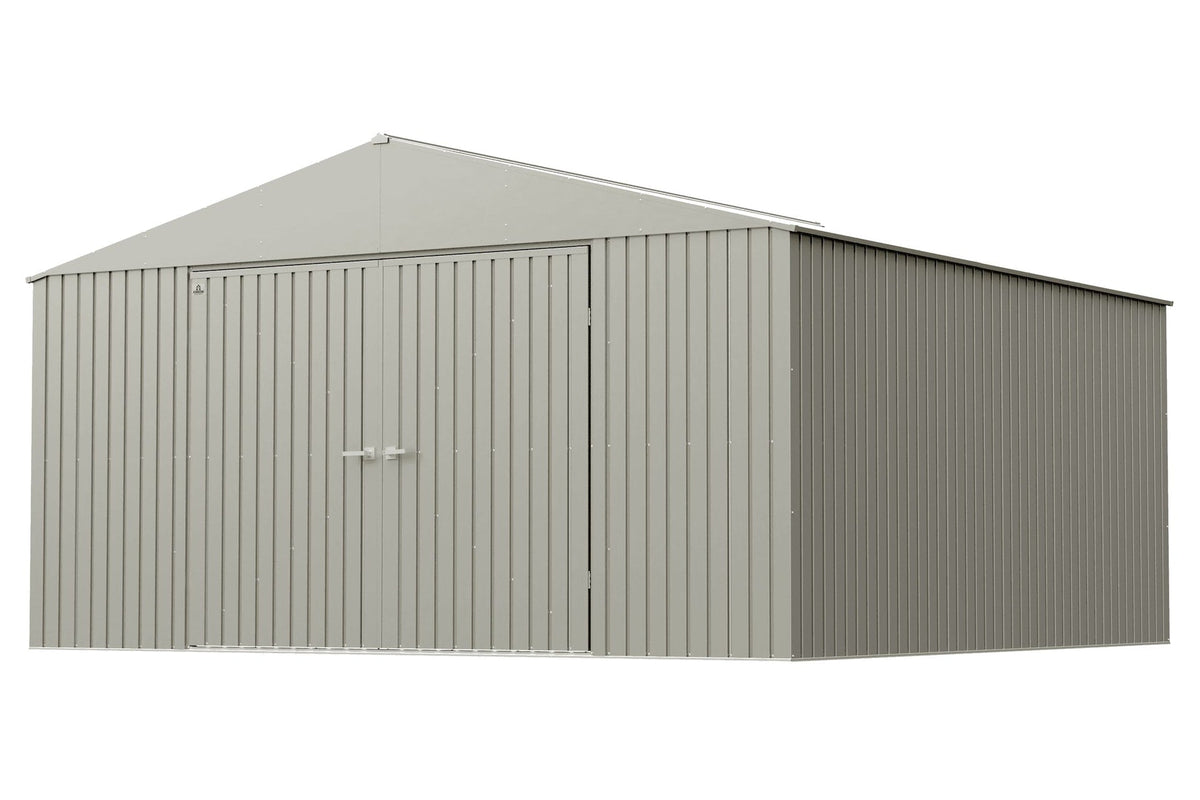 Elite 14x14-ft Cool Grey Corrosion-Resistant Steel Storage Shed T5A7 - product image 1