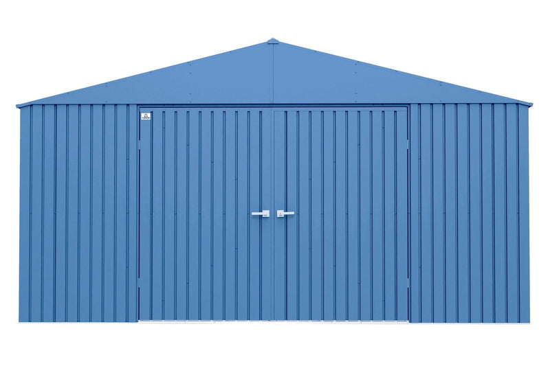 Elite 14x14-ft Corrosion-Resistant Blue Grey Steel Shed M6H8
