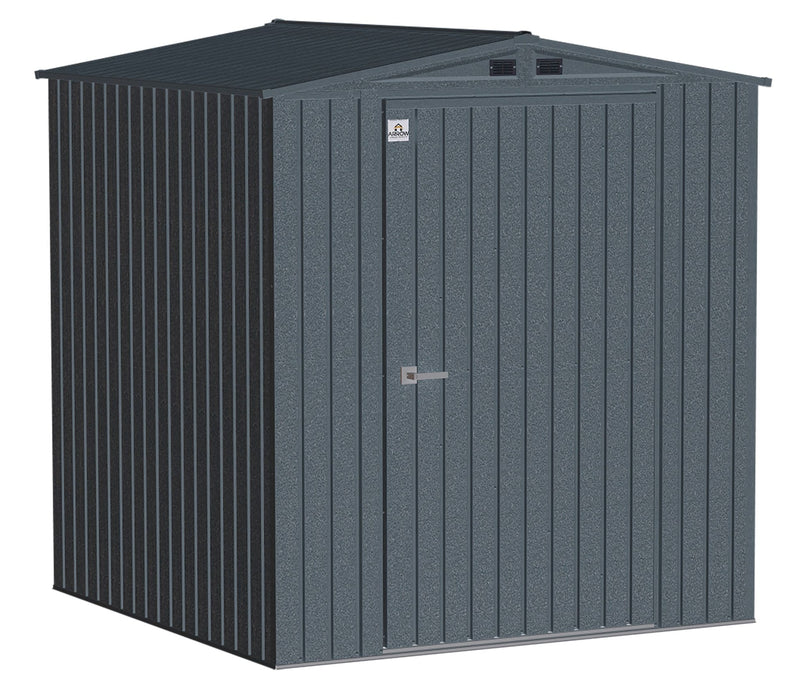 Elite Steel Storage Shed with Pent Roof, Anthracite, 6-ft x 6-ft A1P7